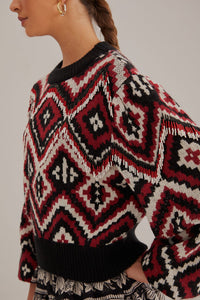 Pull Rauti à perles en maille - Multicolore