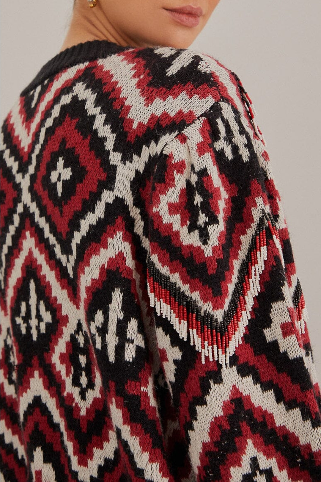 Pull Rauti à perles en maille - Multicolore