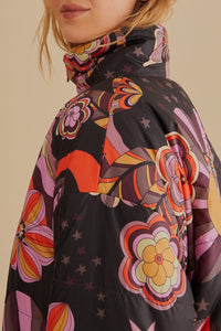 Veste matelassée réversible tricotée - Multicolore