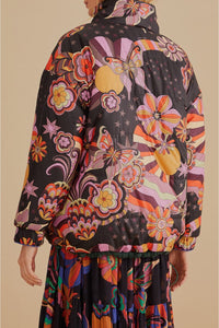 Veste matelassée réversible tricotée - Multicolore