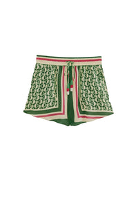 Short à motif d'ananas - Vert
