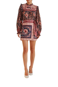 Blouse Ainika Charm à manches longues en coton - Rose