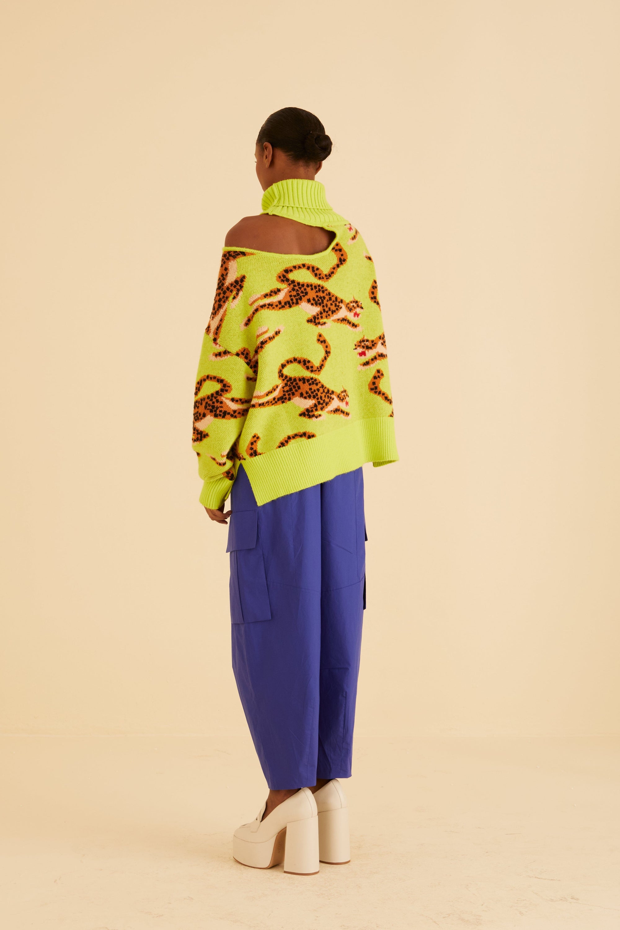 Pantalon Cargo en coton - Bleu