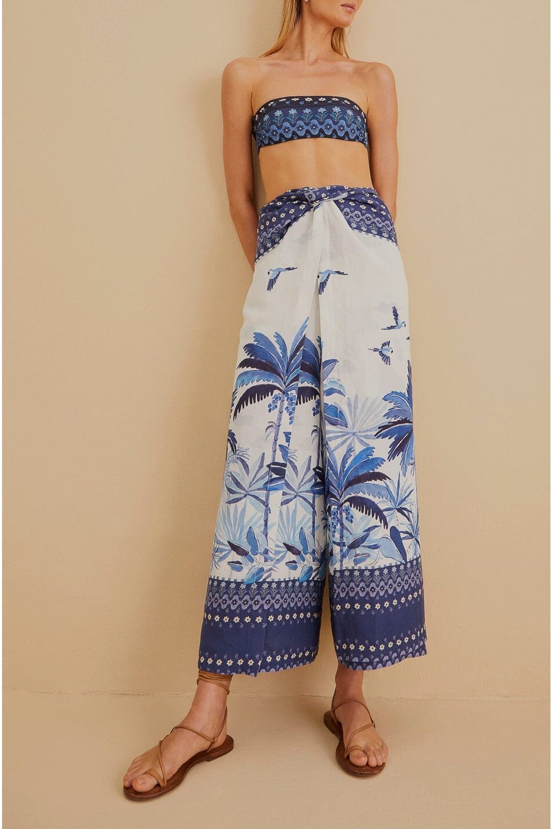 Pantalon Dream Sky en lin - Bleu
