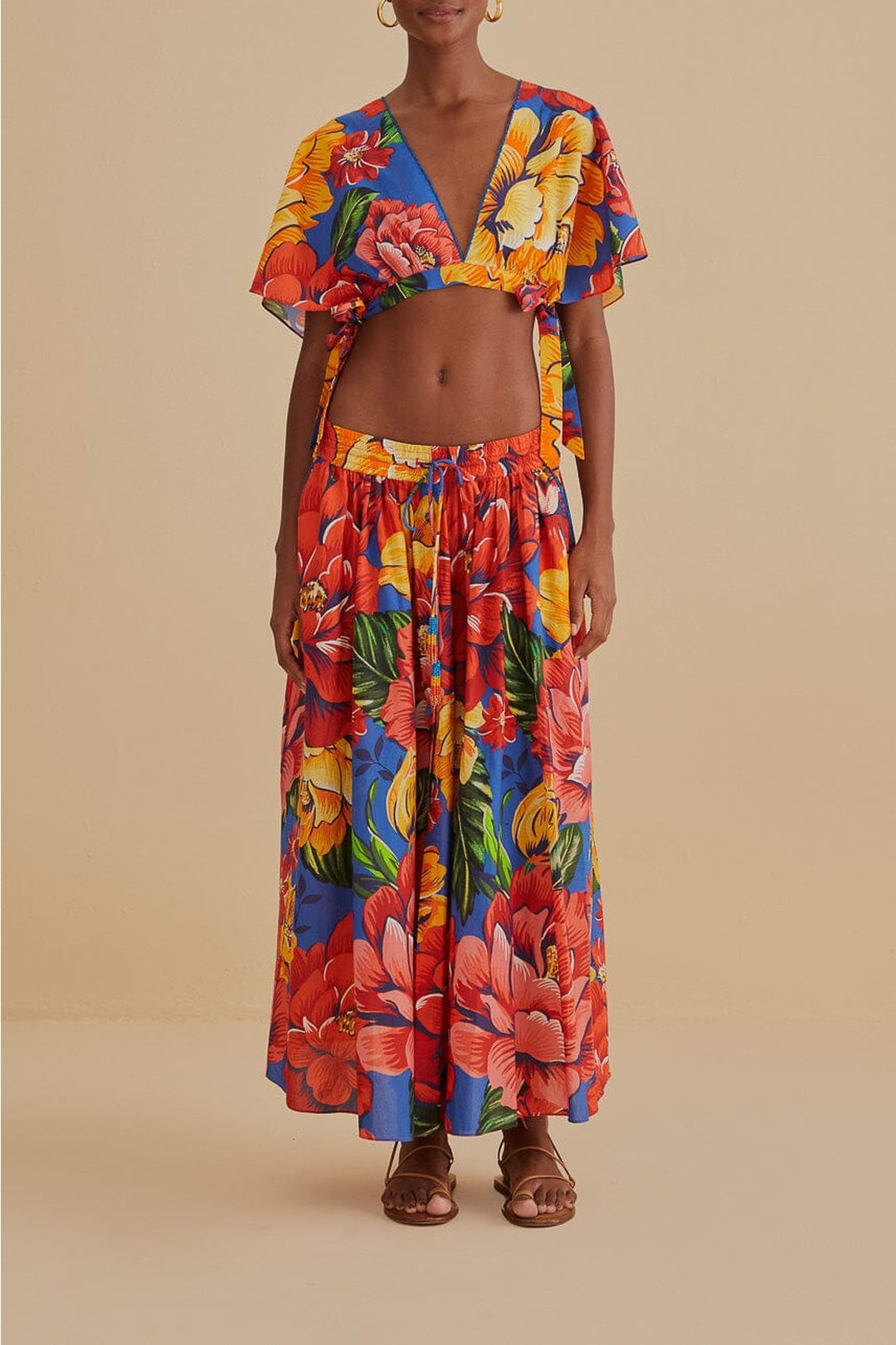 Top court Chita d'hiver en coton - Multicolore