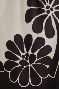 Jupe longue à motif cachemire en coton - Noir