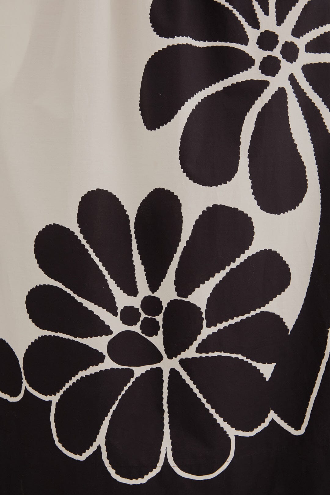 Jupe longue à motif cachemire en coton - Noir