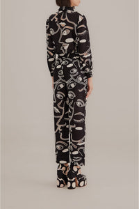 Pantalon Richelieu en coton - Noir