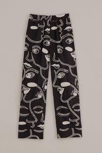 Pantalon Richelieu en coton - Noir