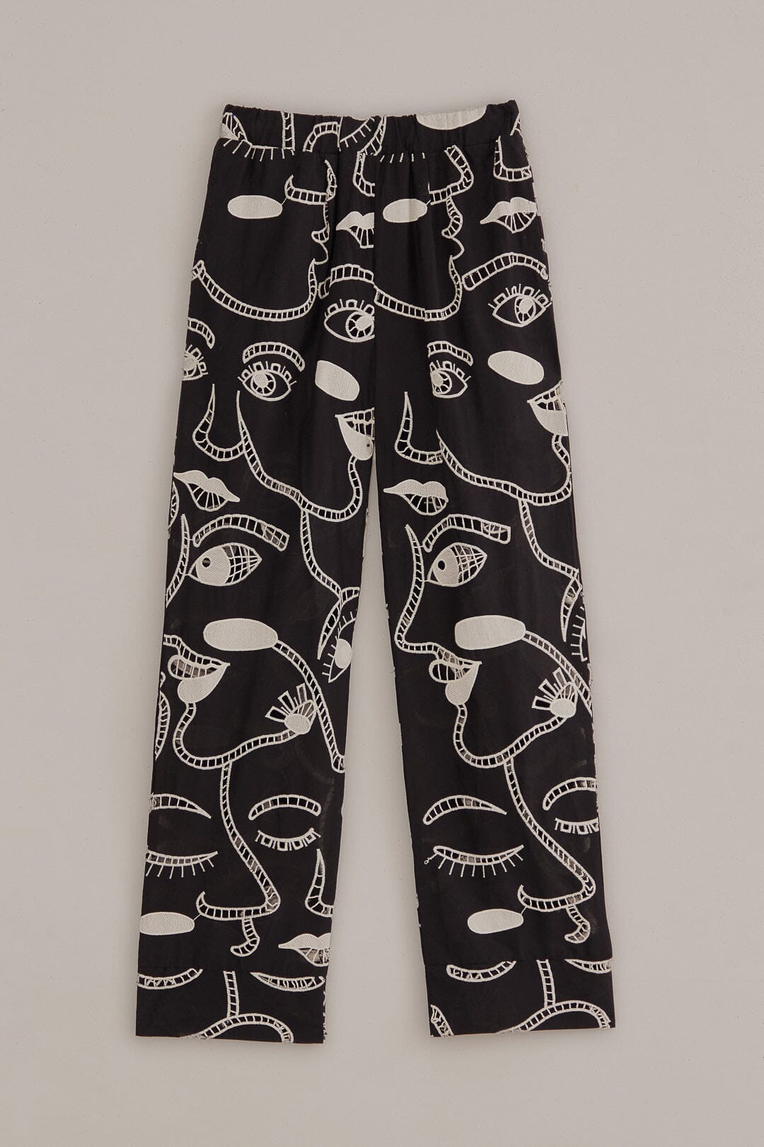 Pantalon Richelieu en coton - Noir