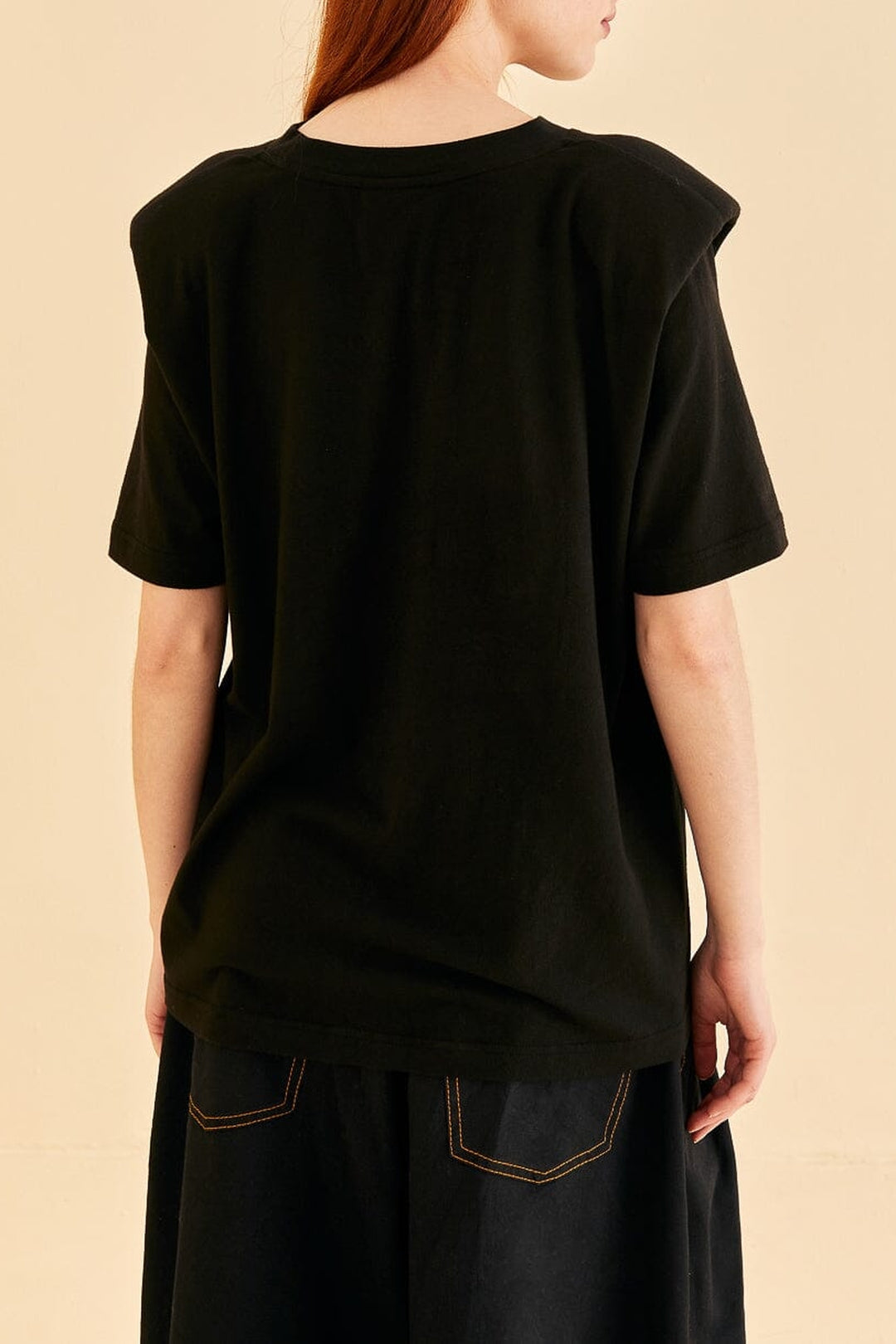 T-shirt à épaulettes I Love Rio en coton - Noir