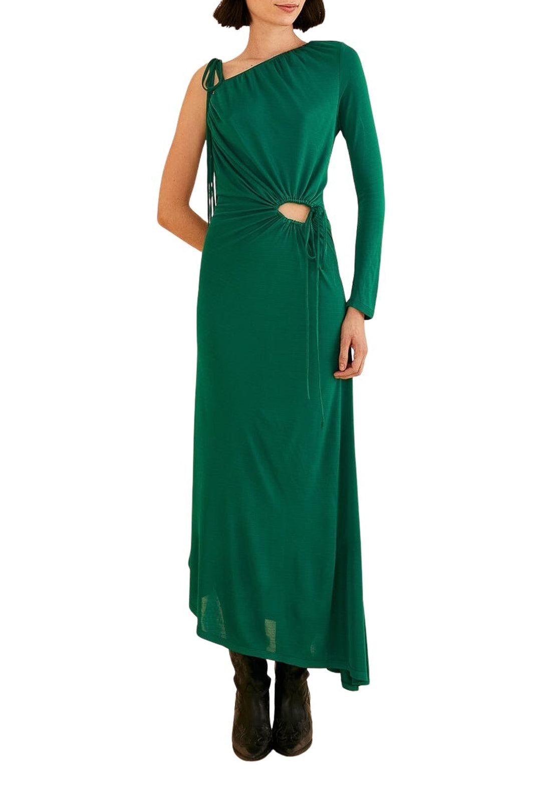 Robe longue Emerald asymétrique - Vert