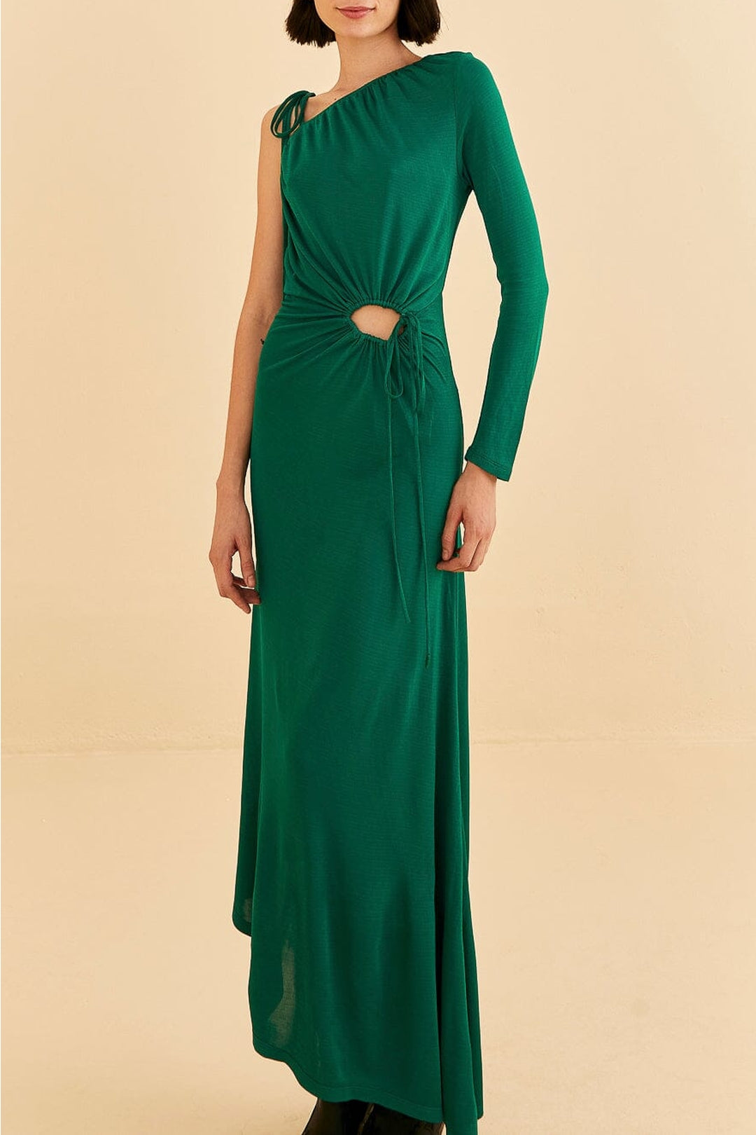 Robe longue Emerald asymétrique - Vert