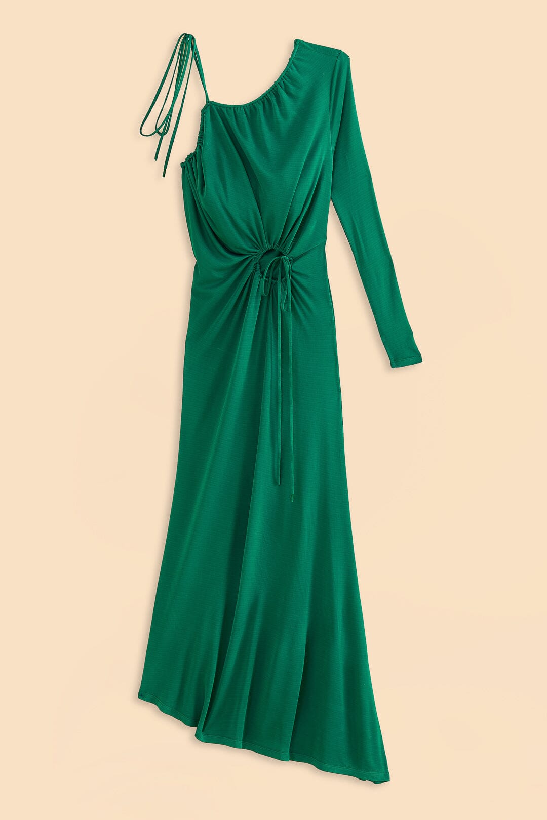 Robe longue Emerald asymétrique - Vert