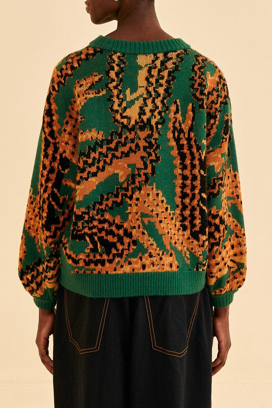 Pull Croco en maille - Vert