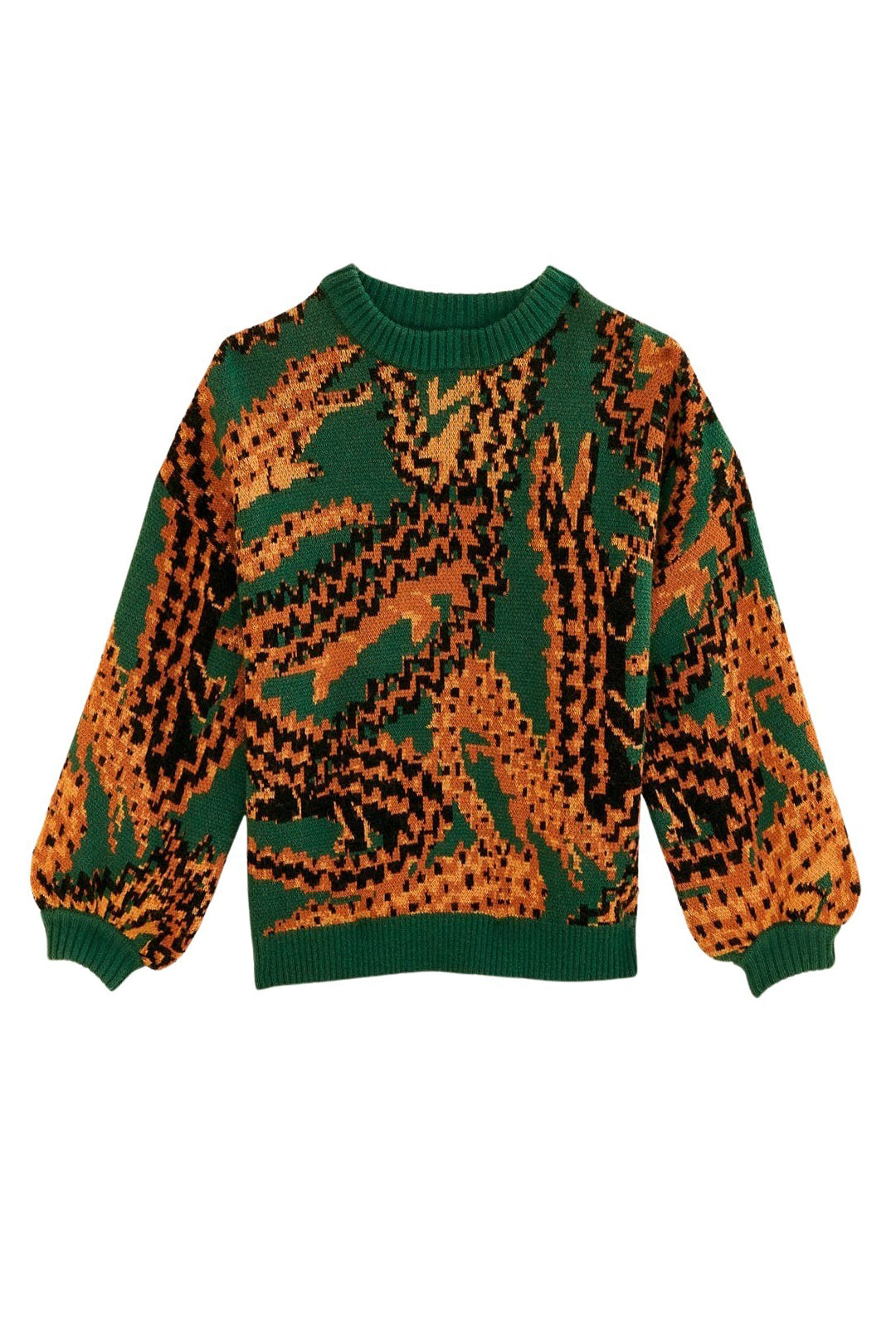 Pull Croco en maille - Vert