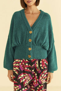 Cardigan Bubble en maille - Vert