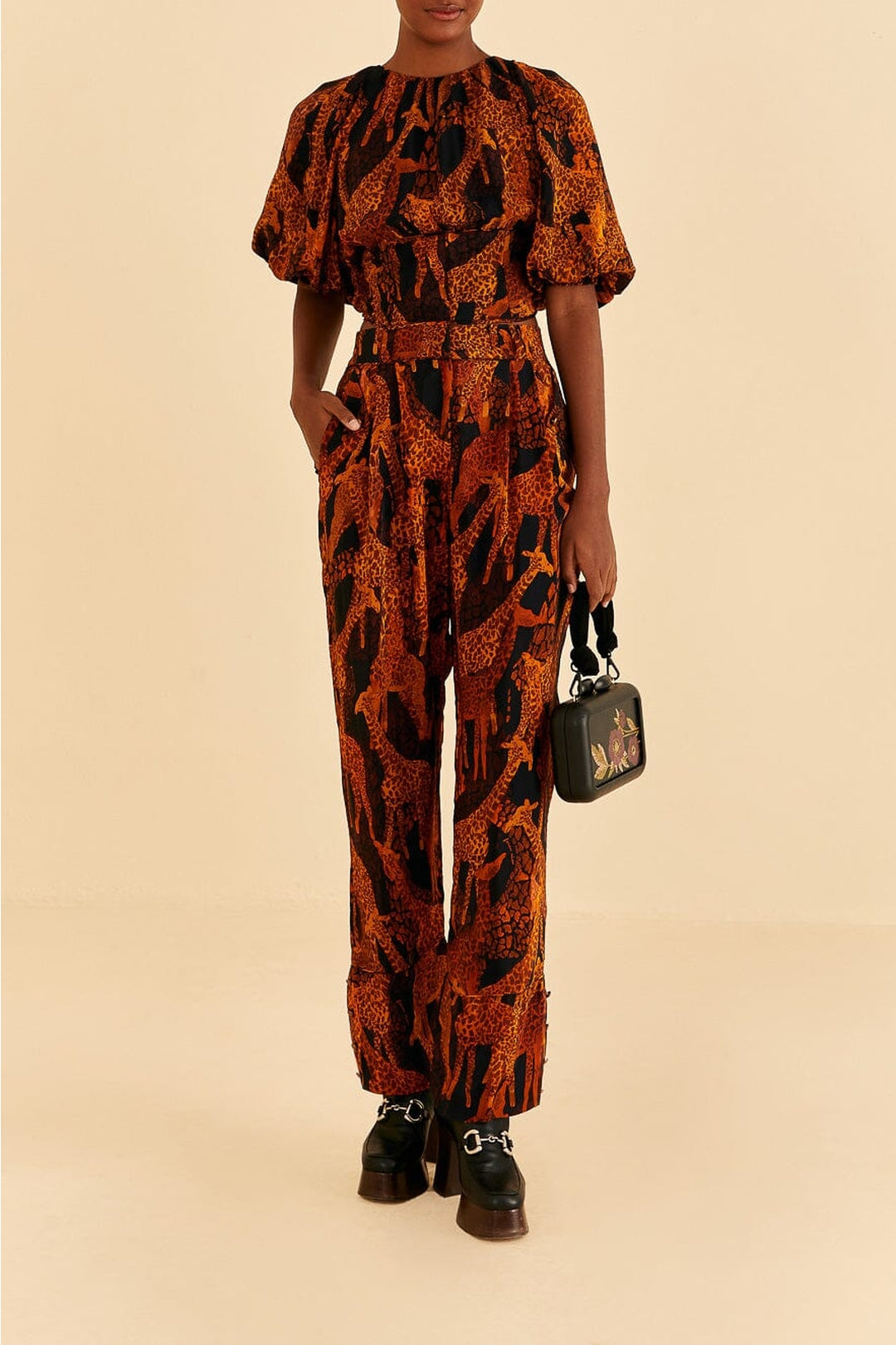 Pantalon Giraffes - Marron