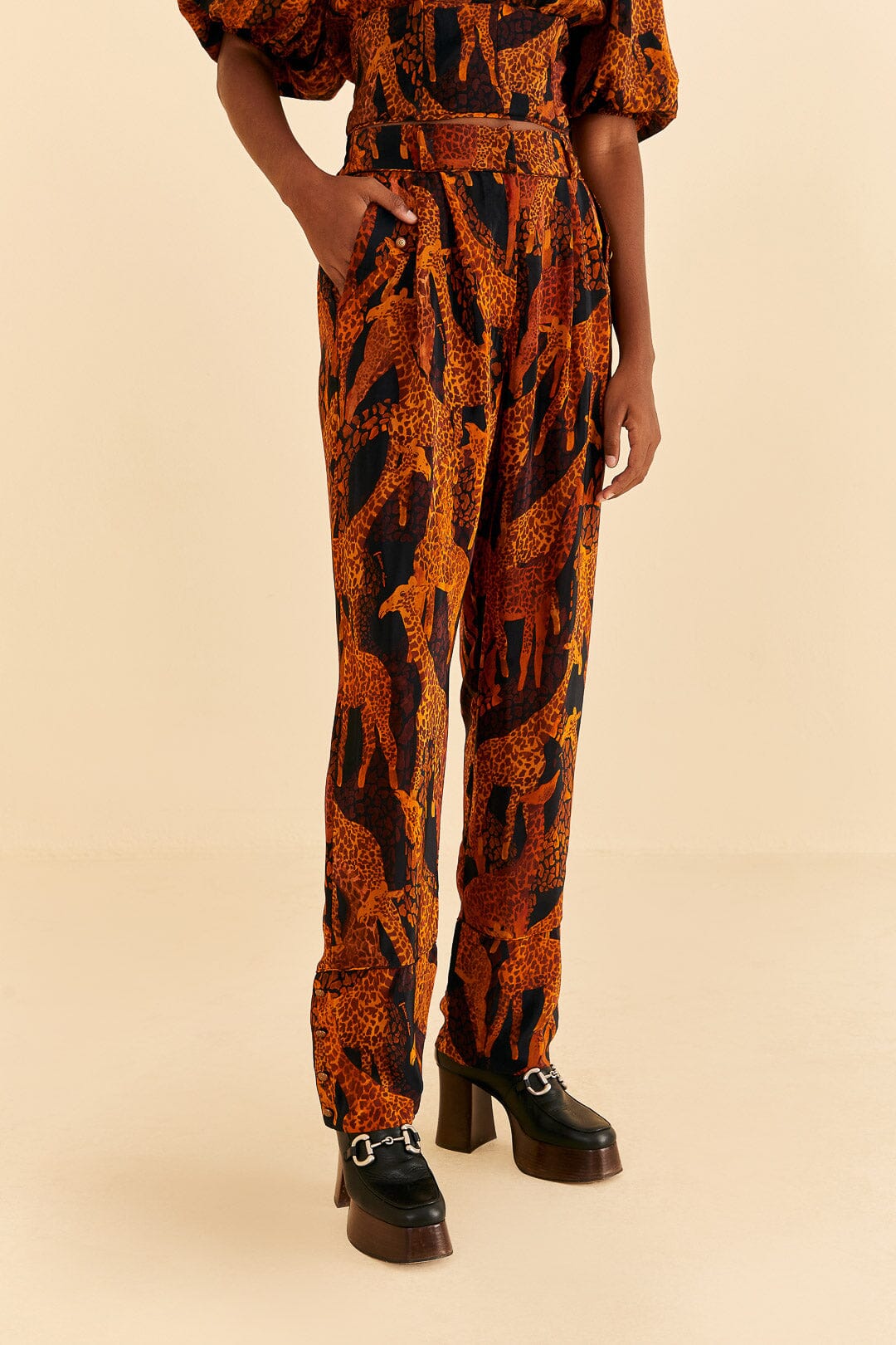 Pantalon Giraffes - Marron