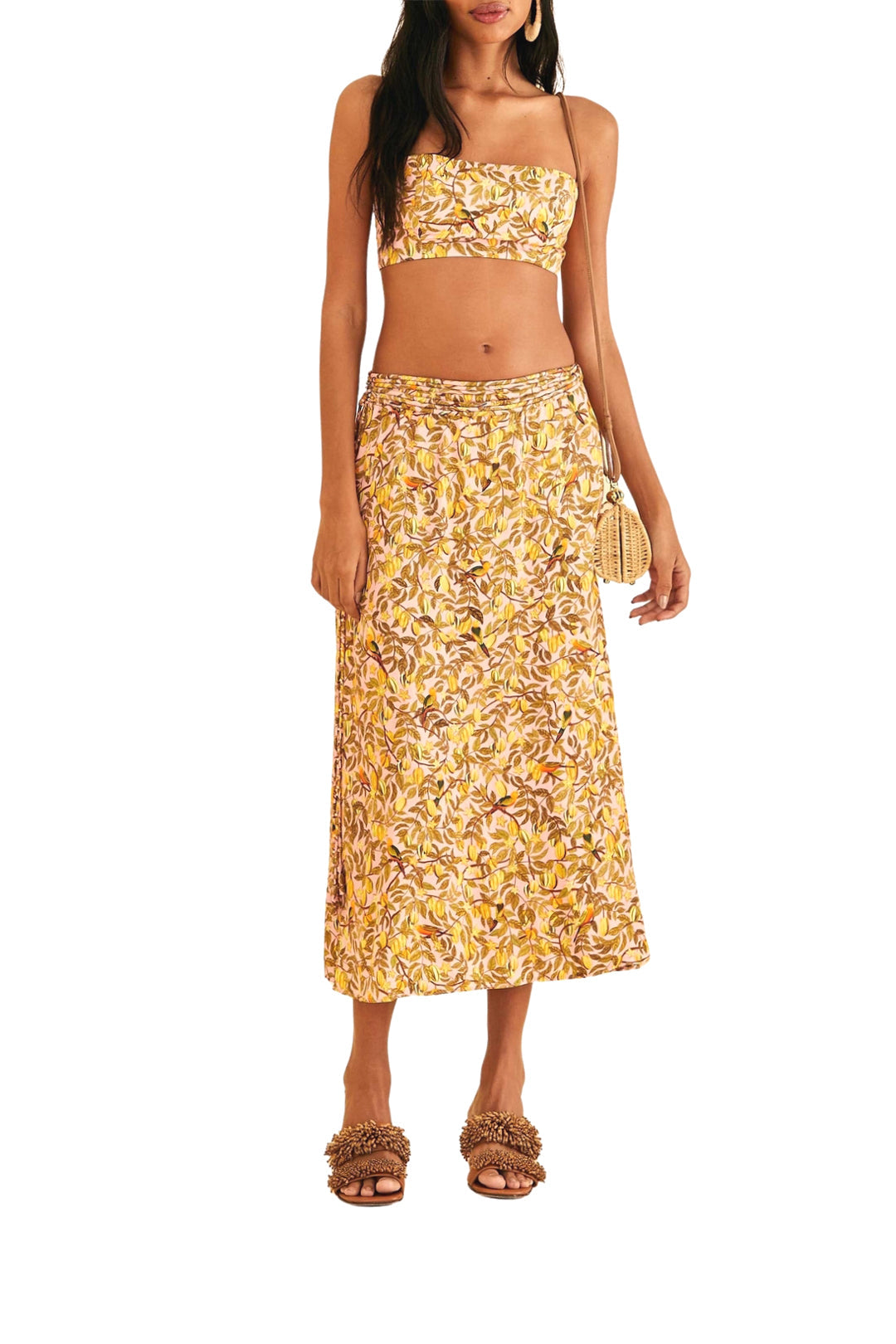Jupe midi Carambole - Jaune
