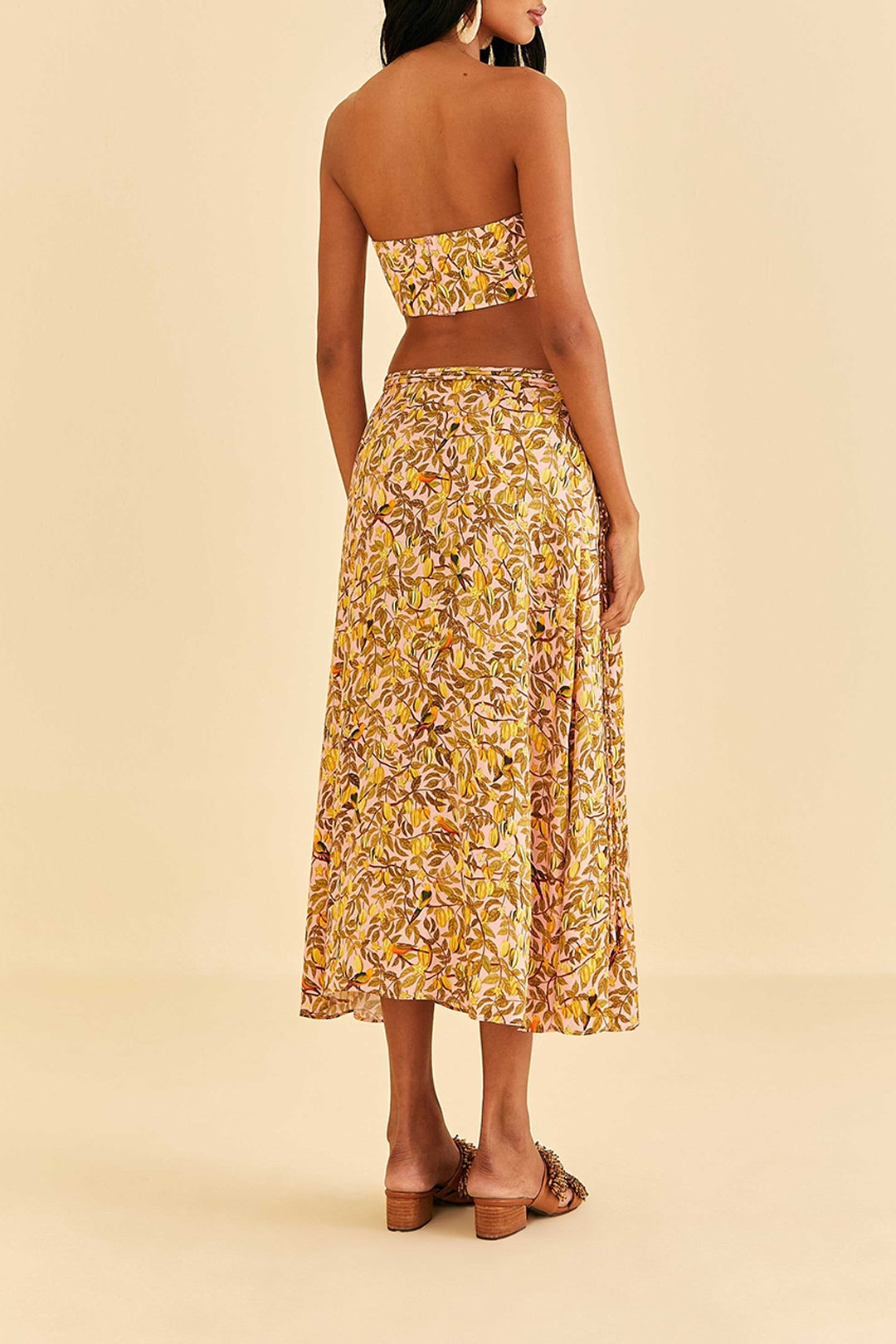 Jupe midi Carambole - Jaune