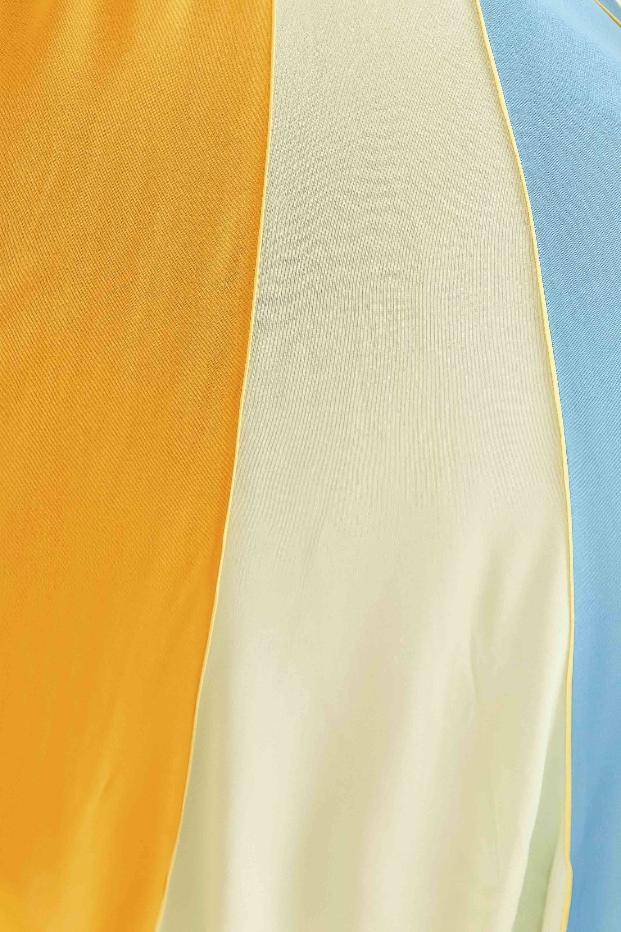 Robe longue sans manchesColor Blocking - Multicolore