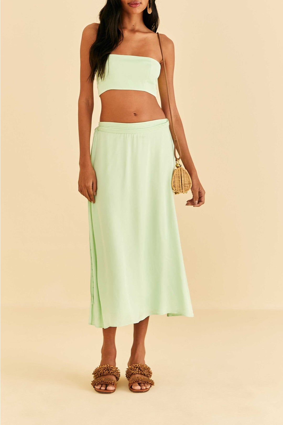 Jupe midi Mint - Vert