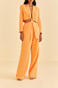 Blazer Peach à découpes en coton - Orange