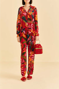 Pantalon Rooster Leaves - Rouge