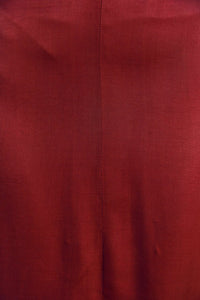Robe longue à manches longues découpées - Rouge