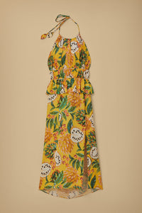 Robe midi sans manches Biriba - Jaune