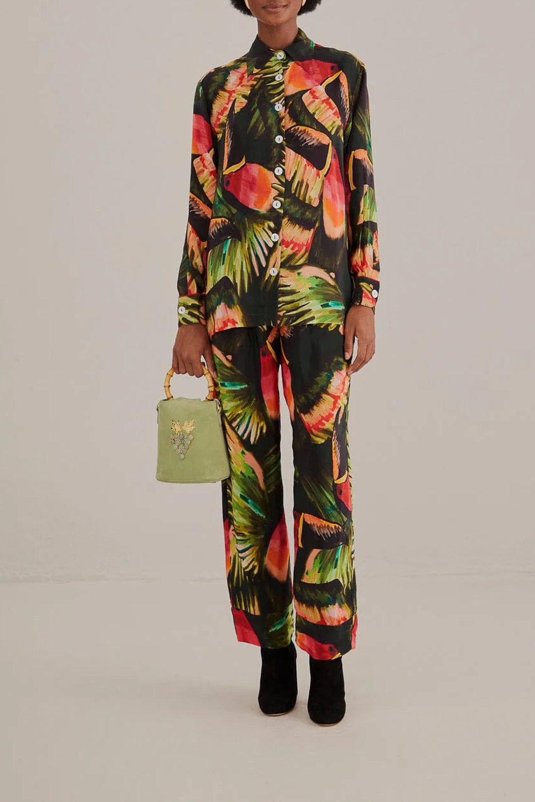 Chemise Painted Toucans - Vert