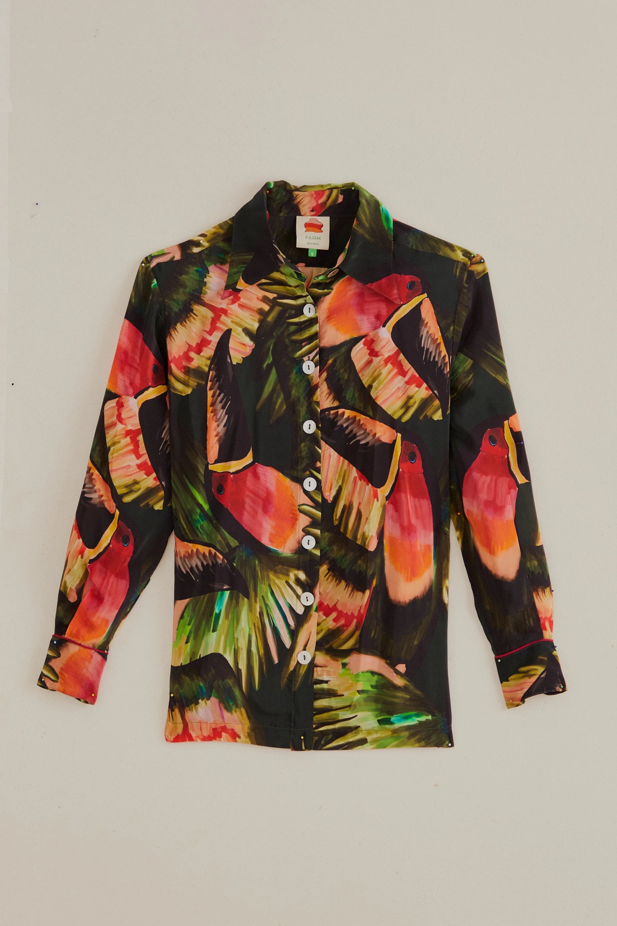 Chemise Painted Toucans - Vert