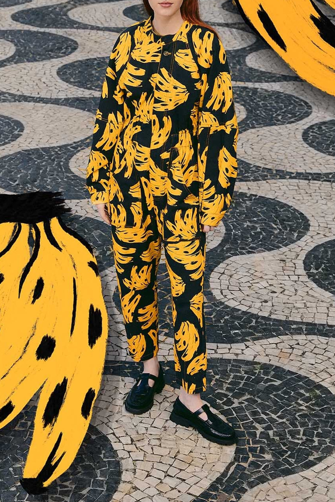 Combinaison Bossa Banana en coton - Jaune