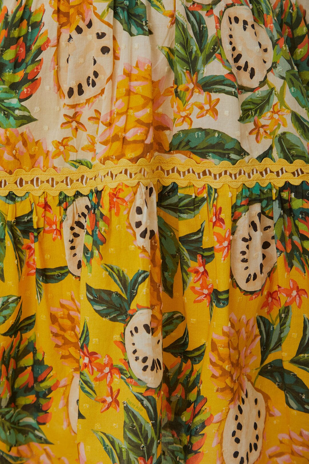 Robe courte Biriba Mix en coton - Jaune