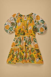 Robe courte Biriba Mix en coton - Jaune
