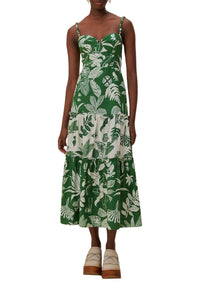 Robe longue Forest Soul Mix en coton - Vert