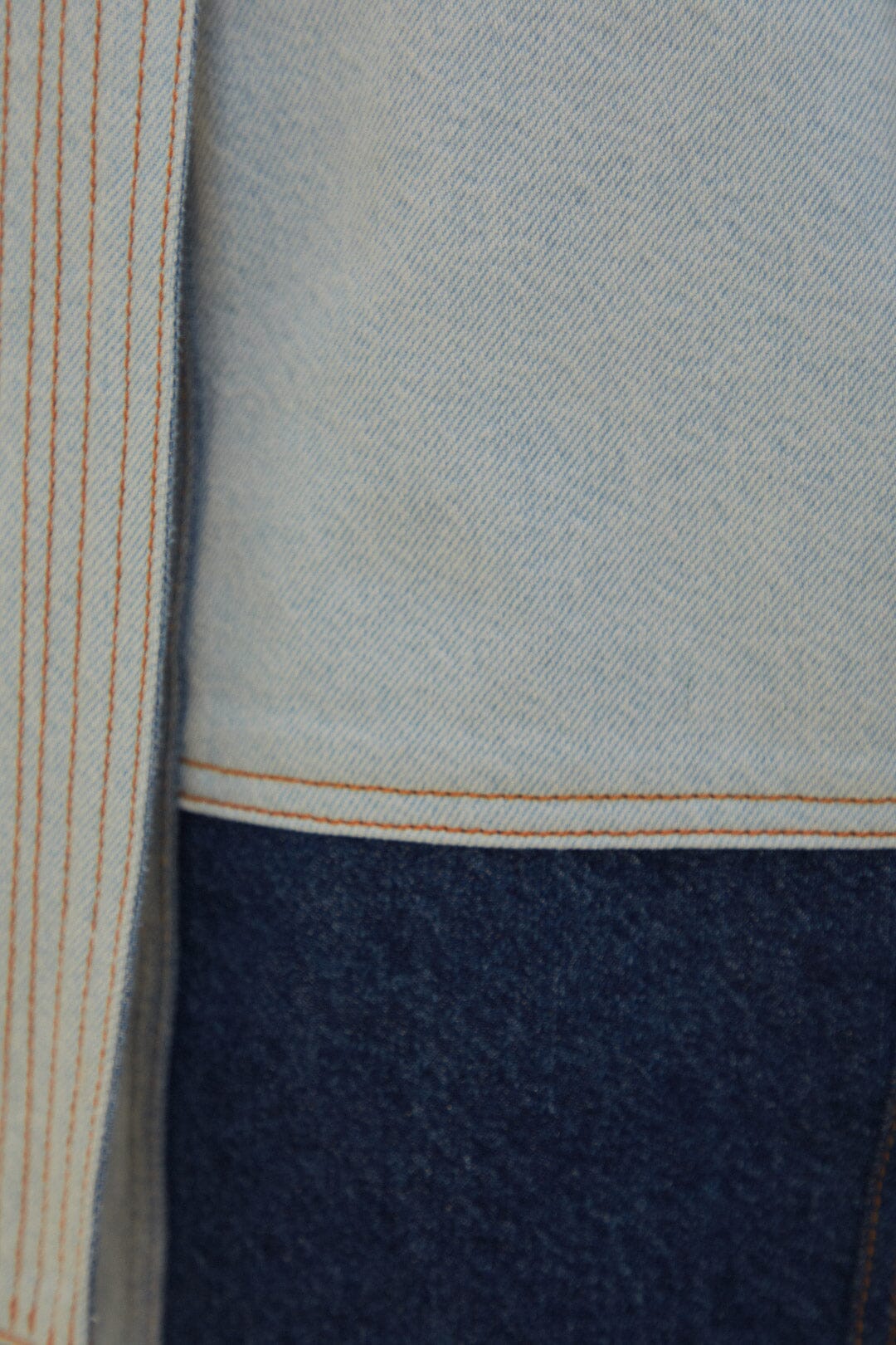 Pantalon Tie Waist Patch en denim - Bleu
