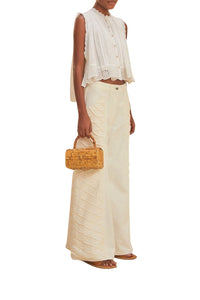Pantalon artisanal en crochet - Blanc