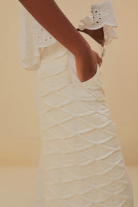 Pantalon artisanal en crochet - Blanc
