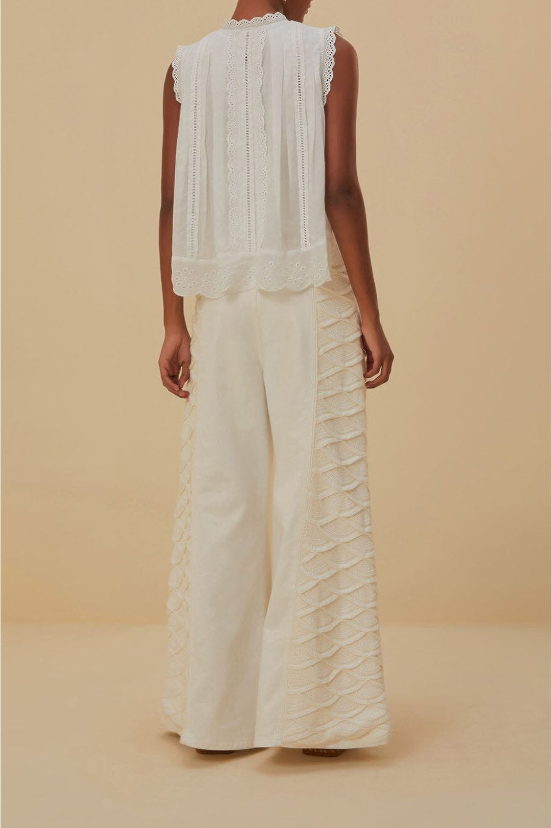 Pantalon artisanal en crochet - Blanc
