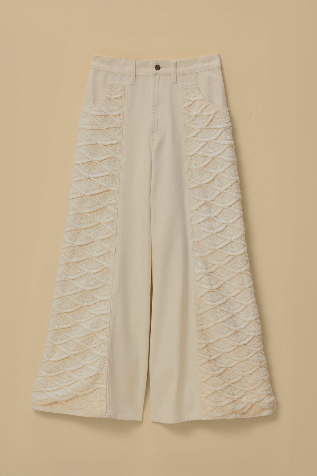 Pantalon artisanal en crochet - Blanc