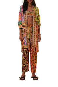 Chemise Mixed Scarves à manches longues - Multicolore