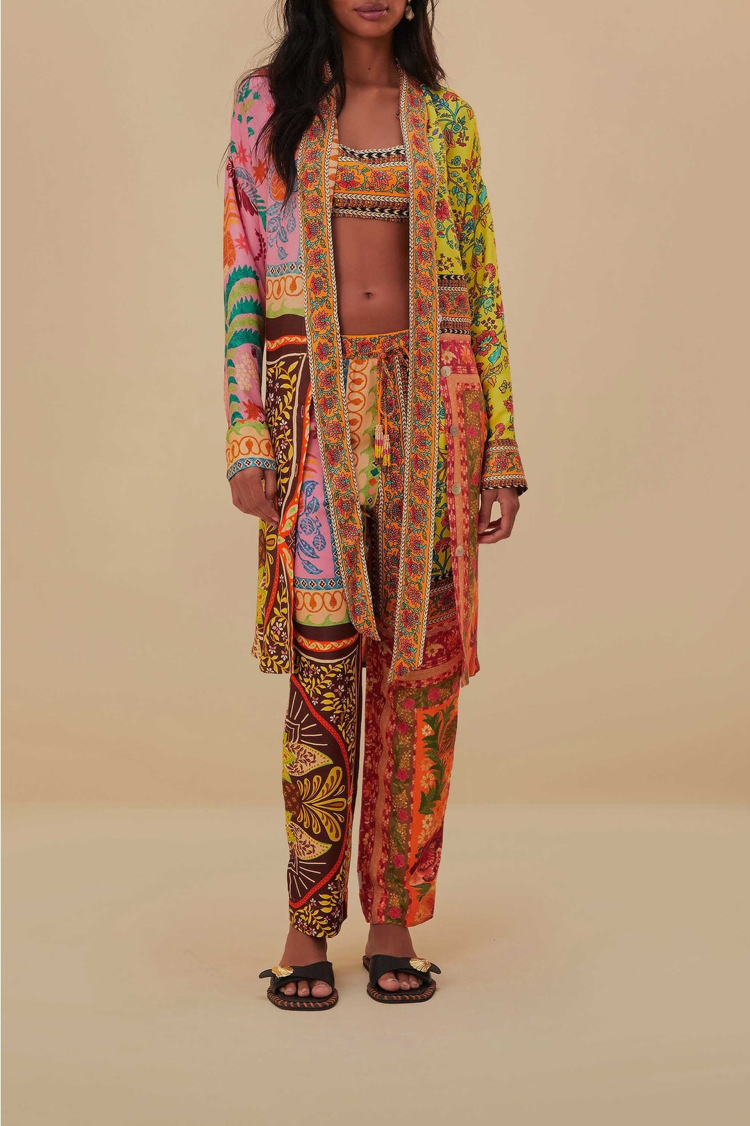 Pantalon Mixed Scarves - Multicolore