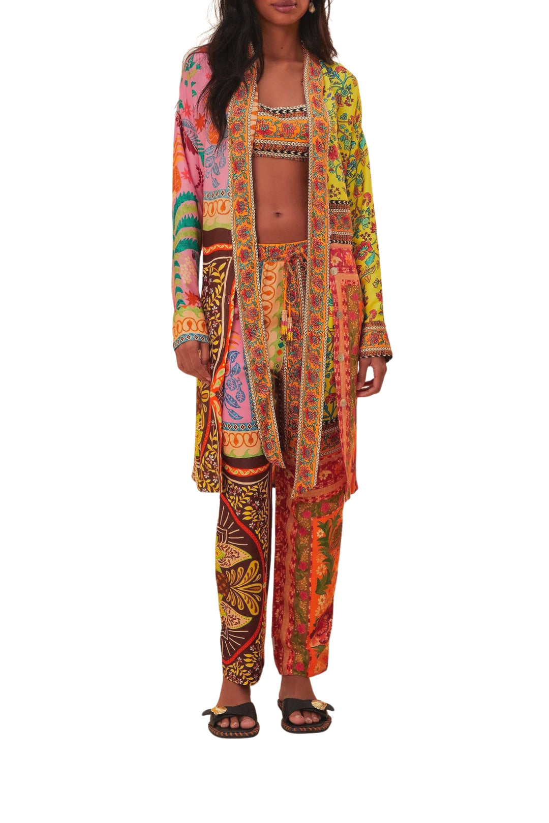 Pantalon Mixed Scarves - Multicolore