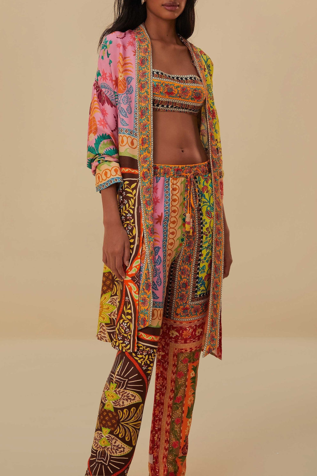 Pantalon Mixed Scarves - Multicolore