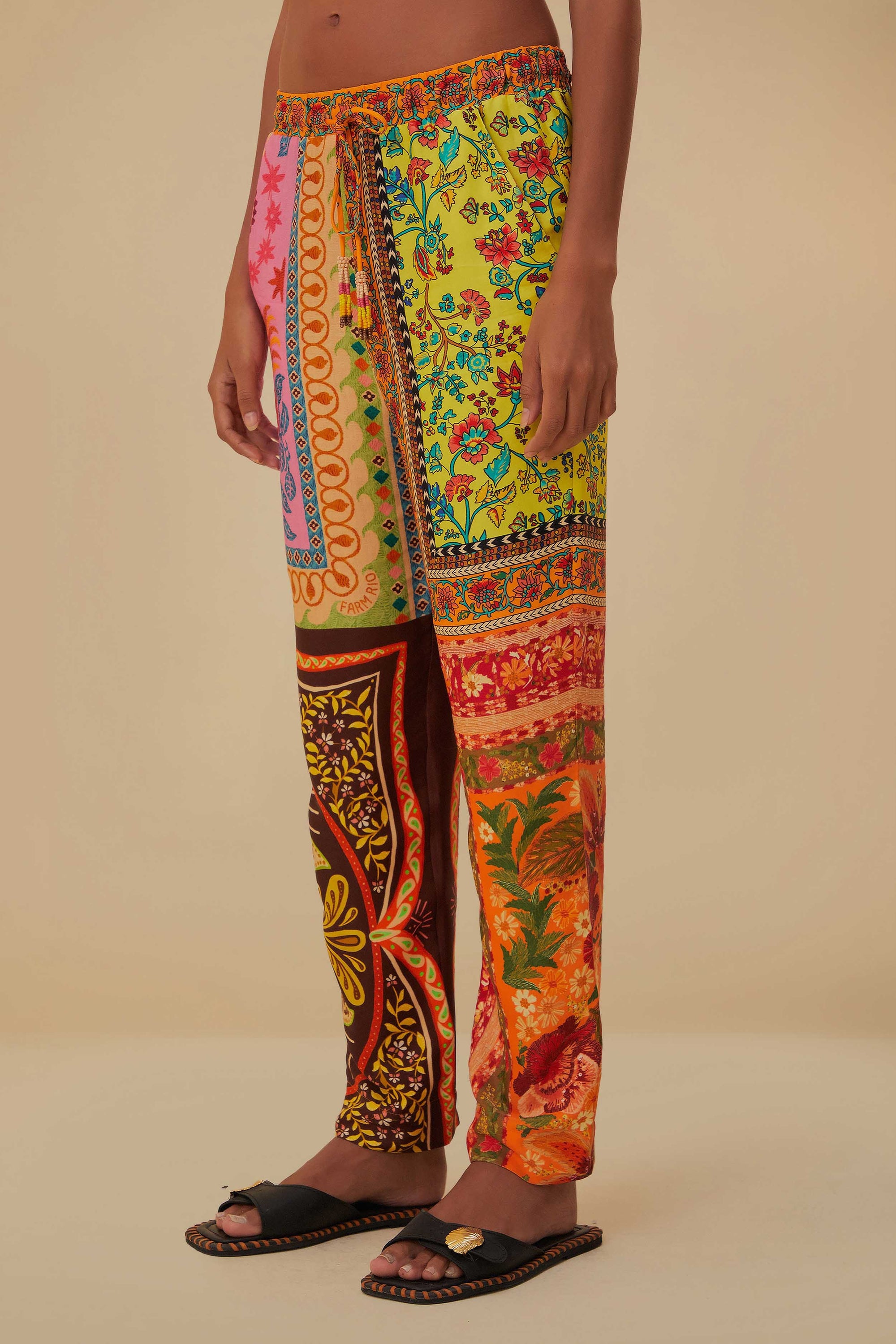 Pantalon Mixed Scarves - Multicolore