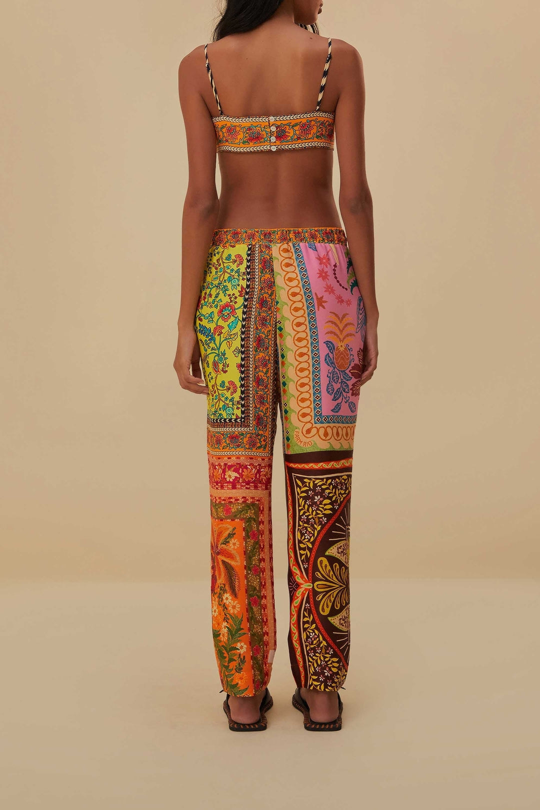 Pantalon Mixed Scarves - Multicolore