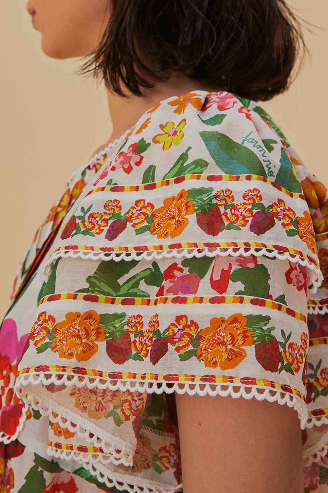 Blouse Flowerful Sketch en coton - Multicolor