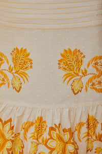 Mini jupe Aura Floral en coton - Jaune